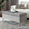Baxton Studio Mabel Grey Velvet Upholstered Silver Finished Storage Ottoman 165-10678 - alternate 3